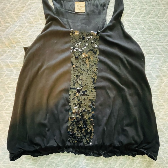 J. Crew Black Sequin Sleeveless Tank Top - Picture 2 of 6